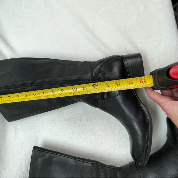 Franco Sarto Cleveland Tall Boots Riding Equestrian Brown Leather Side Zip 7.5M - Picture 9 of 11